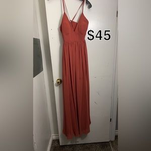 Rust colored bridesmaid dress